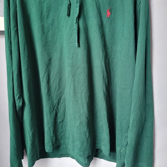 Polo Ralph Lauren Jersey Hooded Pullover T Shirt College Green XXL - Picture 7 of 14